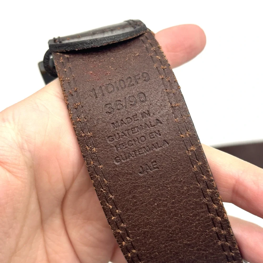 Dickies 11DI02F9 Brown Full Grain Genuine Leather Men's Belt 36 35-39